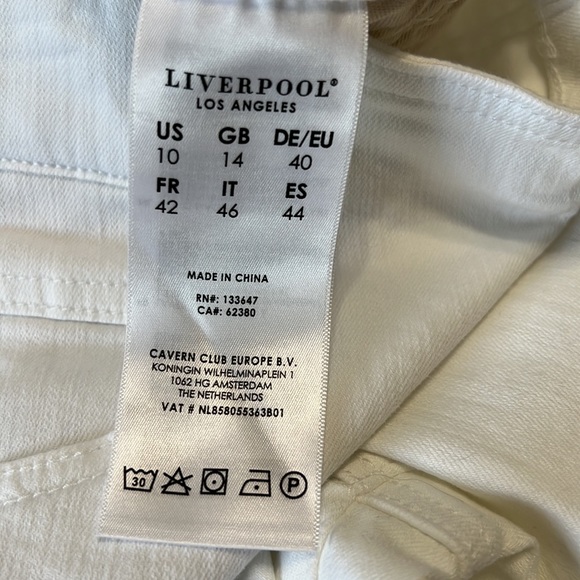 Liverpool The Gia Glider Crop Flare Pull on Jeans White Size 10 - Picture 6 of 11